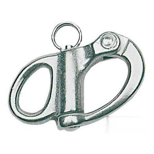 Snap-shackle for spinnaker, halyards and general purposes, made of stainless steel