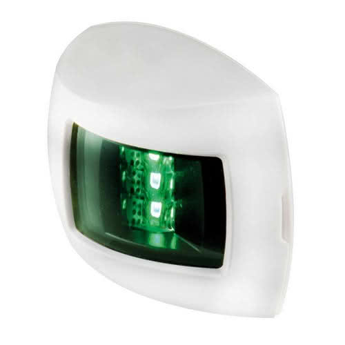 Compact navigation lights with white polycarbonate body