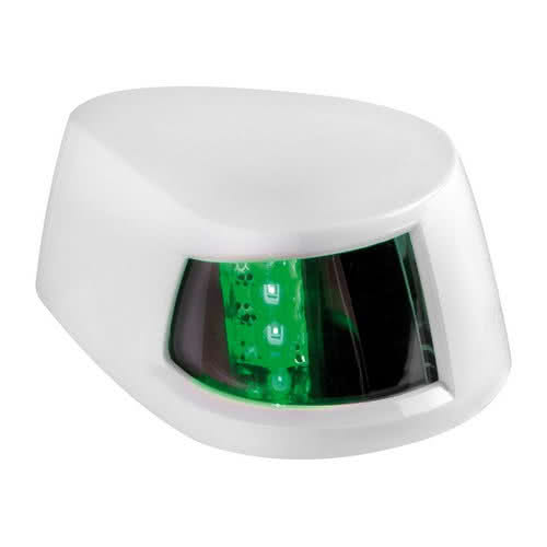 Compact navigation lights with white polycarbonate body