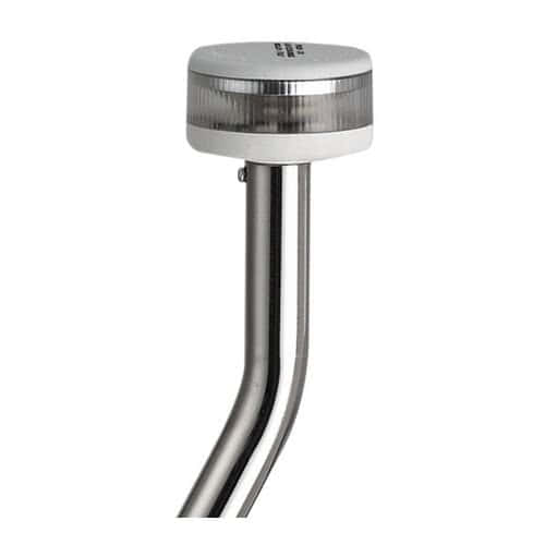 Pole light with EVOLED 360° light - Pull-out angular version with stainless steel base, flat mounting