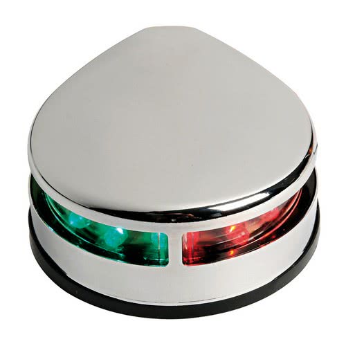 Evoled low consumption LED navigation lights made of stainless steel for flat mounting