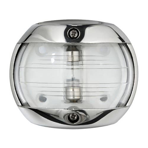 Compact 12 navigation lights made of mirror-polished AISI316 stainless steel