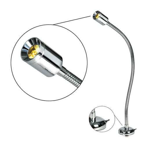 Articulated LED light for bedhead and chart table