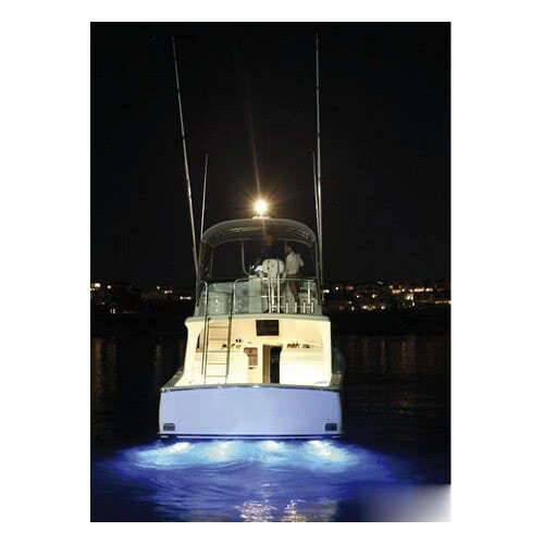 Faro subacqueo 6 LED blu con prigionieri Luce nautica di profondità  per navigazione notturna