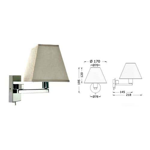 FORESTI E SUARDI wall mounting bedside light, made of diecast brass (articulating version)