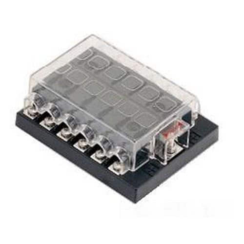 Standard blade fuse holder box with common positive