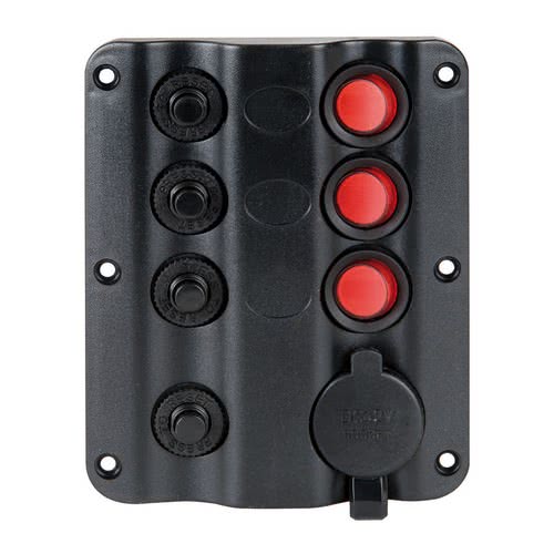 Pannello elettrico Wave Design con interruttori a bascula con LED