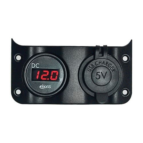 Wave Design electric control panel with rocker switches and LED on/off indicating lights