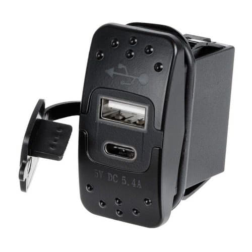 Dual USB port current plug