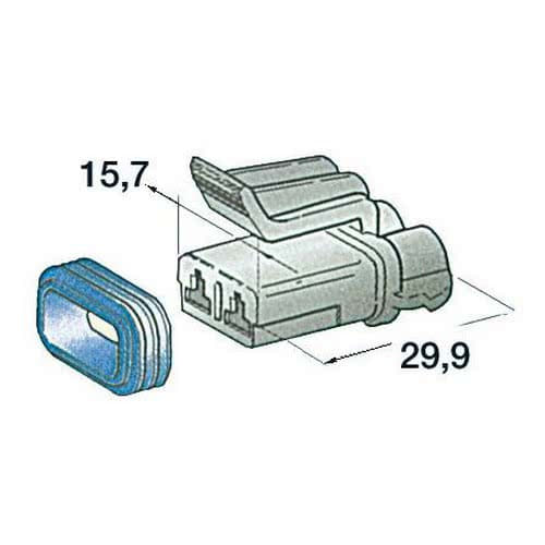 Watertight connectors made of plastic