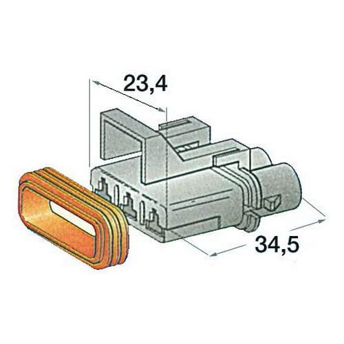 Watertight connectors made of plastic