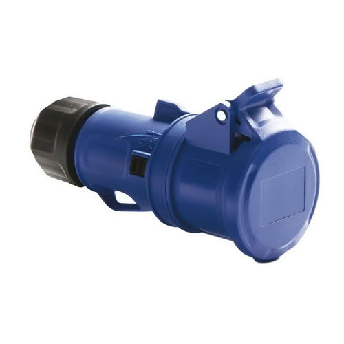 Standard power plug for IP44 connection to the dock