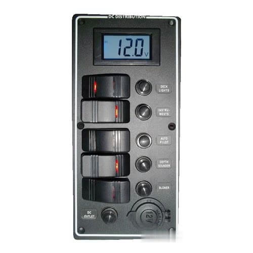 Electrical panel PCAL series with 9/32V digital voltmeter