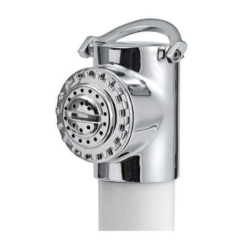 Classic EVO deck shower for bulkhead mounting with Mizar push-button shower