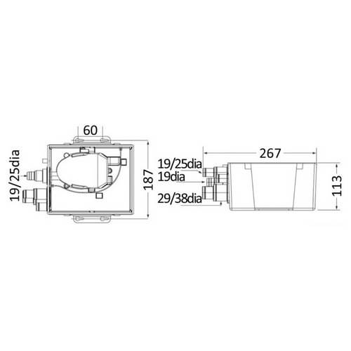 ATTWOOD MK2 grey water tank with automatic pump