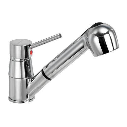Diana swivelling mixer with ceramic cartridge and removable two-jet shower