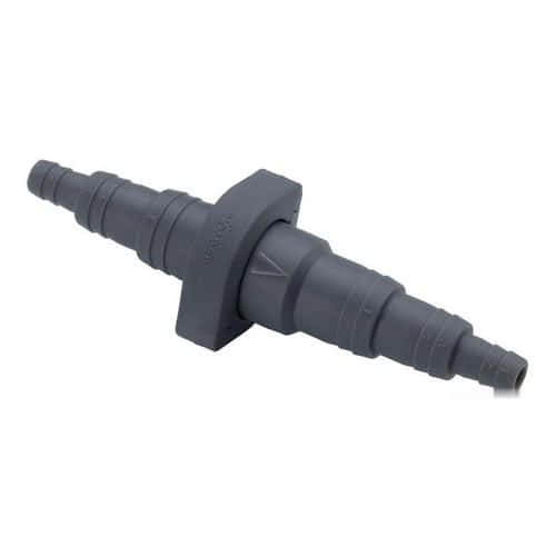 Multiple hose connector with check valve