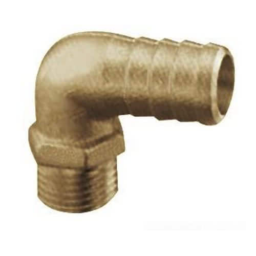 Brass hose connector, 90° male version