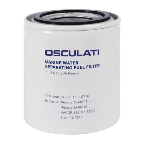 Universal water/fuel separating filter