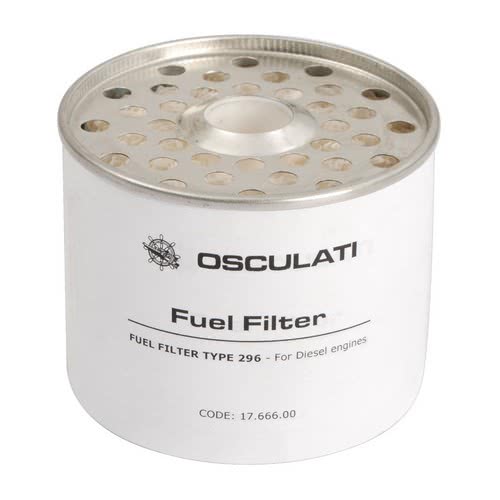 Purifying filter for diesel fuel, made of die-cast aluminium