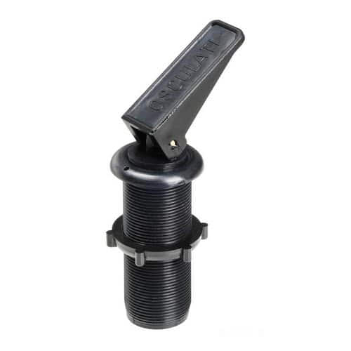 Expandable lever-operated water drain plug (nylon lever)
