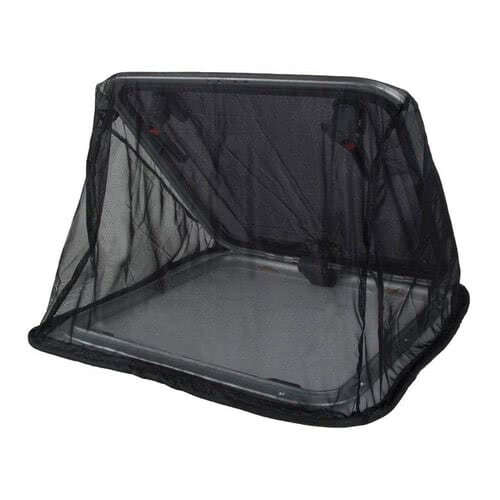 Flyscreen mesh for hatches for outdoor purposes