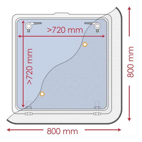 Zanzariera 800 x 800 mm