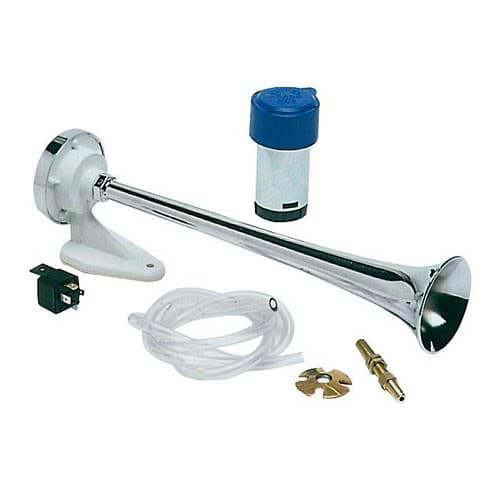 Chromed ABS trumpet horn with compressor