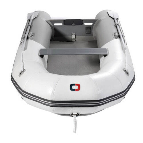 Dinghy with high-stiffness inflatable deck floor