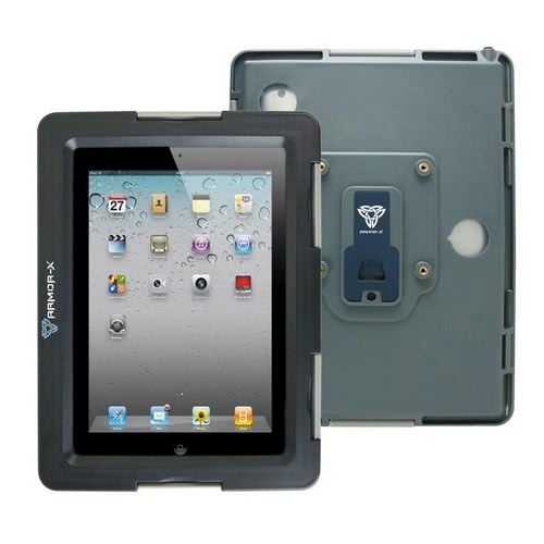 ARMOR-X waterproof universal case for 7"/8" /10"  tablets fitted with X-mount snap bracket