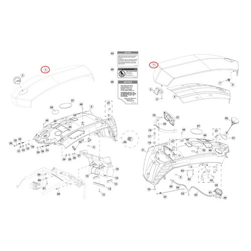 Top Cap, Frame Bright White Evinrude BRP