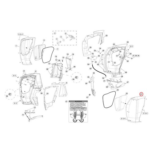 ETEC G2 3.4L radical red right Staboard panel - From 200ho to 300