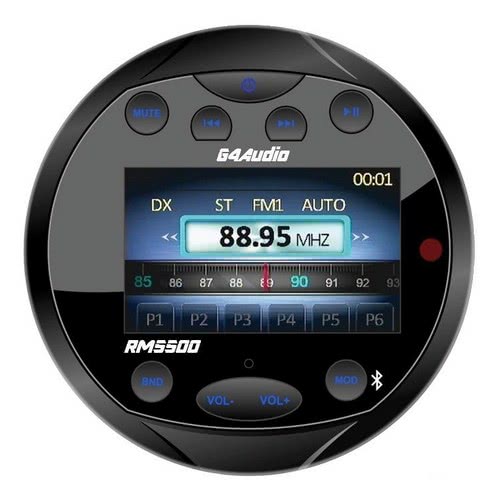 Radio FM/Bluetooth/USB/Mp3 da cruscotto con telecomando.