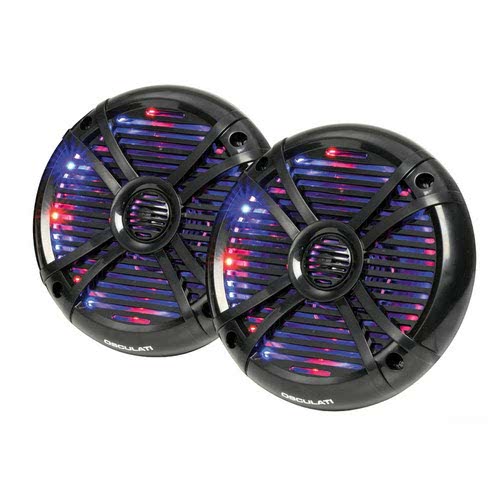 2-way loudspeakers with programmable multicolour LED lights