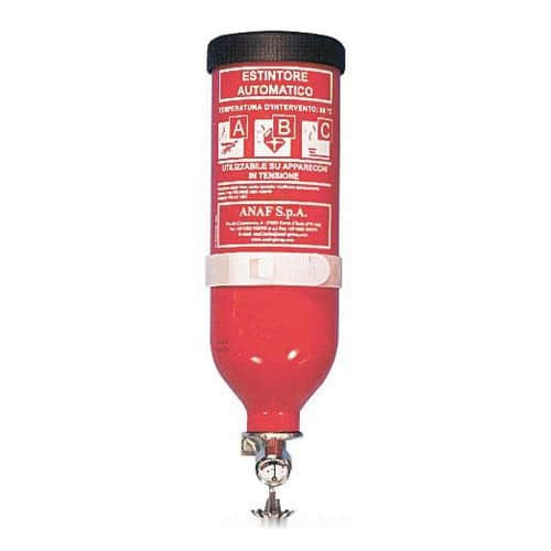 Automatic spray powder extinguisher, categories A B C
