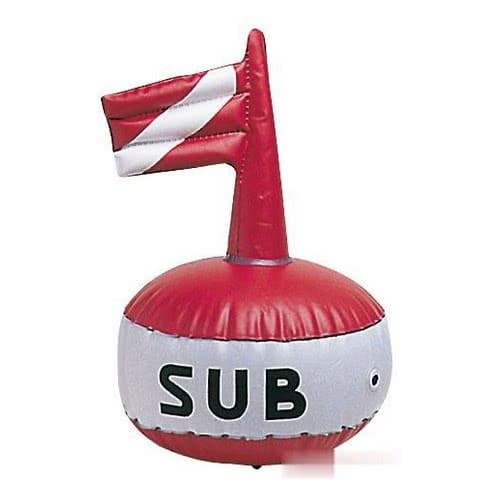 Inflatable diver signal buoy