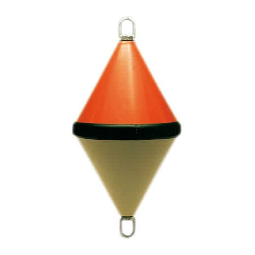Two-cone reinforced ABS bicoloured buoy