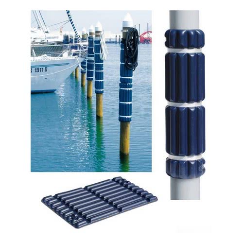 Marina and pile fenders made of solid injection moulded soft EVA