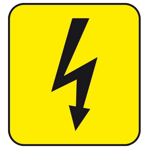 Hazard warning stickers and loading / unloading points