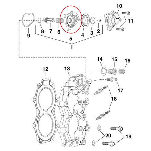 Valve Thermostat Plate Evinrude BRP