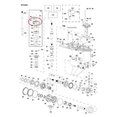 Alloggiamento Girante Evinrude Johnson BRP