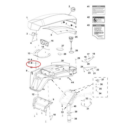 Latch Top cap to frame PIN