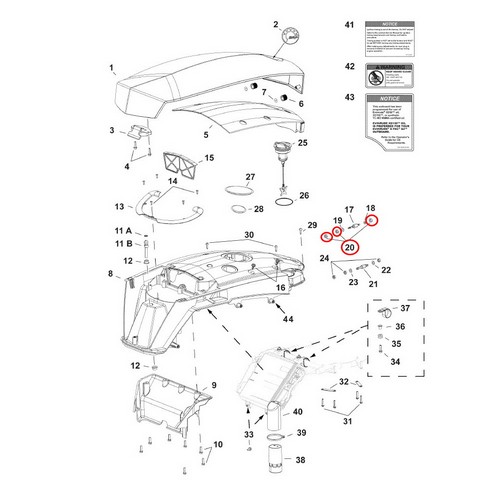 NUT 1/4 inch - 6.35 mm - for Negative battery stud to battery cable