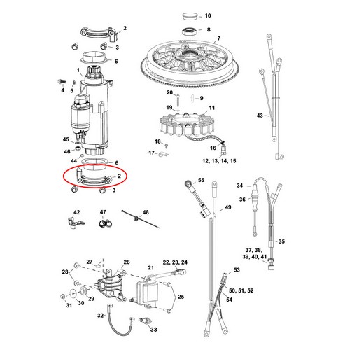 Bracket, starte motor