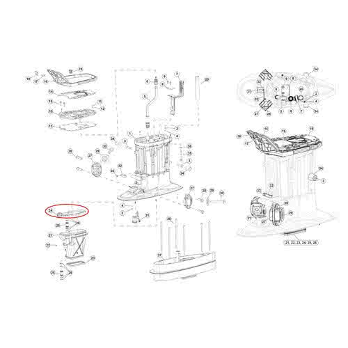 Seal, upper adapter Evinrude BRP
