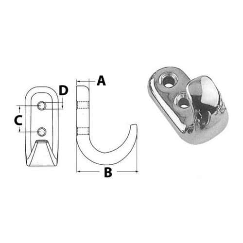 Double-screw cast hook