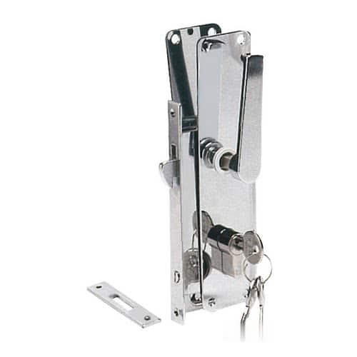 Recess-fit lock for sliding door with Yale-type key