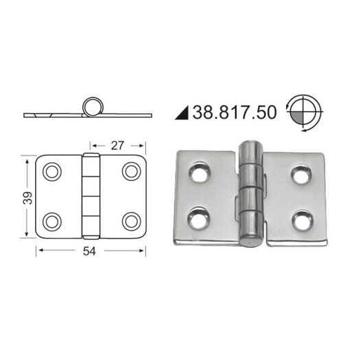 2-mm hinges thickness
