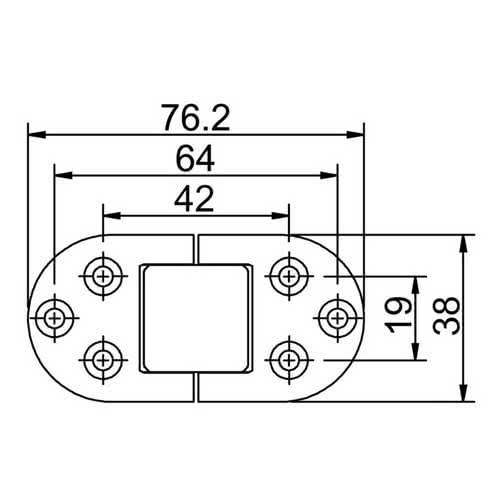 Self-supporting double pin hinges