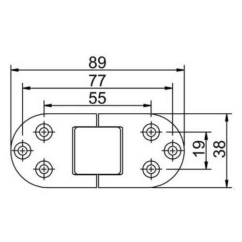 Self-supporting double pin hinges